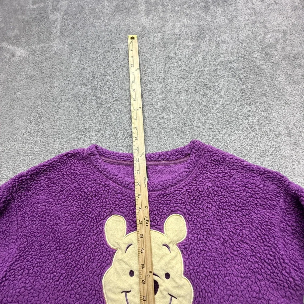 Disney‎ Pajama Top Unisex Kids L Purple Fleece Faux Fur Winnie The Pooh